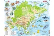 Puzzle - Larsen Puzzles Puzzle Asien topografische Karte - 63-teilig, Max 2D Puzzles - A30