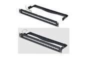 Netzwerkzubehör - StarTech.com Startech blank keystone patch panel - 1U - 19" - with cable management bar for RJ45 - TAA Compliant - C6PANELSTP241U