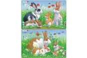 Puzzle - Larsen Puzzles Puzzle Kaninchen 2-asst - 8-teilig, Midi (28.5 c 2D Puzzles - CU3