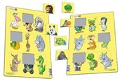 Puzzle - Larsen Puzzles Animal Match-2 Puzzle (Assorted) – 9 pieces Midi (28.5 cm x 18.3 cm) 2D Puzzles - N6