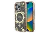 Handys - Cover & Cases - GUESS IML Peony On 4G Background MagSafe Case for iPhone 16 Pro - Brown - 3666339300074