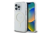Handys - Cover & Cases - GUESS GUHMP16LHFGERET iPhone 16 Pro 6.3" transparent hardcase IML Glitter Circle MagSafe - 3666339307578