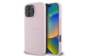 Handys - Cover & Cases - GUESS Grained Ring MagSafe iPhone 16 Pro Case - Pink - 3666339303976