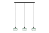 Lampen - EGLO ALAMITO LANGTISCH L770 CCT 3L SCHWARZ STRUKTUR/GRÜN/KLAR - 902574