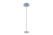 Lampen - EGLO BELOMONTEJO STEHLEUCHTE H1575 E27 FUSSSCHALTER. CHROM/WEISS/BLAU - 903018