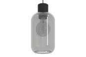 Lampen - EGLO DASMINA PENDELLEUCHTE Ø:130 E27 SCHWARZ/SCHWARZ-TRANSP. - 903157