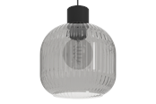 Lampen - EGLO DASMINA PENDELLEUCHTE Ø:200 E27 SCHWARZ/SCHWARZ-TRANSP. - 903155