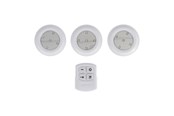 Lampen - EGLO YAMENZI UNTERSCHRANK Ø:88 3 STK MIT FERNBEDIENUNG IP65 WEISS - 902945