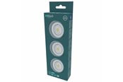 Lampen - EGLO YAMENZI UNTERSCHRANK BATTERIE Ø:68 3 STK MIT SCHALTER IP65 SILBER - 902962