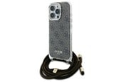 Handys - Cover & Cases - GUESS Crossbody Cord 4G Print Case for iPhone 16 Pro Max - Brown - 3666339345198