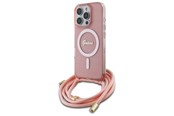 Handys - Cover & Cases - GUESS Crossbody Cord Script MagSafe Case for iPhone 16 Pro Max - Pink - 3666339345914