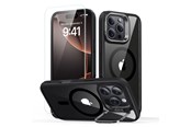 Handys - Cover & Cases - ESR Classic Hybrid Kickstand Halolock MagSafe Case Set + Tempered Glass for iPhone 16 Pro - Clear - 4894240243824