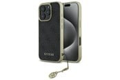 Handys - Cover & Cases - GUESS 4G Charms Collection case for iPhone 16 Pro - black - 3666339345983