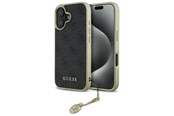 Handys - Cover & Cases - GUESS 4G Charms Collection case for iPhone 16 - black - 3666339345969