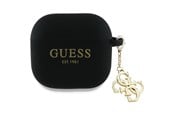 Handys - Anderes Zubehör - GUESS 4G Charm Case for AirPods 4 - Black - 3666339397388