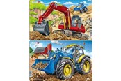 Puzzle - Larsen Puzzles Tractors and Excavators Puzzle – 15 pieces Midi (28.5 cm x 18.3 cm) 2 assorted designs 2D Puzzles - U19