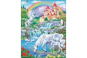 Puzzle - Larsen Puzzles Unicorns Jigsaw Puzzle – 15 pieces Midi (28.5 cm x 18.3 cm) 2 assorted designs 2D Puzzles - U20