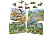 Puzzle - Larsen Puzzles Exotic Animals Puzzle 4 assorted designs – 11 pieces Mini (18.3 x 14.3 cm) 2D Puzzles - Z8