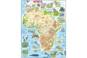 Puzzle - Larsen Puzzles Africa Topographic Map Jigsaw Puzzle – 63 pieces Maxi (36.5 x 28.5 cm) 2D Puzzles - A22