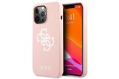 Handys - Cover & Cases - GUESS Silicone 4G Logo Case for iPhone 13 Pro Max 6.7" - Pink - 3666339024345