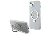 Handys - Cover & Cases - GUESS GUHMP15MHRSGSD iPhone 15 Plus / 14 Plus 6.7" transparent/transparent hardcase Ring Stand Script Glitter MagSafe - 3666339156619