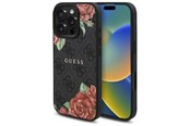 Handys - Cover & Cases - GUESS GUHMP16LP4ROPEMCK iPhone 16 Pro 6.3" black/black hardcase 4G Flowers Print MagSafe - 3666339350116