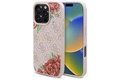 Handys - Cover & Cases - GUESS GUHMP16LP4ROPEMCP iPhone 16 Pro 6.3" pink/pink hardcase 4G Flowers Print MagSafe - 3666339350567