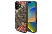 Handys - Cover & Cases - GUESS GUHMP16SP4ROPEMCW iPhone 16 6.1" brown/brown hardcase 4G Flowers Print MagSafe - 3666339350246