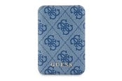 Powerbank (Akku) - GUESS Powerbank inductive 15W GUPB5FP4EMGB 5000mAh blue/blue 4G Leather Metal Logo MagSafe - 5000 mAh - 3666339210601