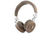 Kopfhörer/Headsets - GUESS Bluetooth ENC GUBH70PGTSPSW Brown Grained Classic Round Shape Headphones - 3666339328931