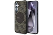 Handys - Cover & Cases - GUESS 4G Round Patch Classic Logo MagSafe Case for Samsung Galaxy S25 Plus - Brown - 3666339448967