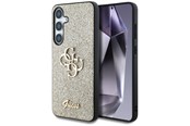 Handys - Cover & Cases - GUESS Fixed Glitter Big 4G Metal Logo case for Samsung Galaxy S25 gold - 3666339449445