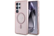 Handys - Cover & Cases - GUESS Glitter Circle Classic Logo MagSafe case for Samsung Galaxy S25 Ultra - pink - 3666339449780
