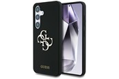 Handys - Cover & Cases - GUESS Silicone Big 4G Logo Bottom Script case for Samsung Galaxy S25 - black - 3666339449360