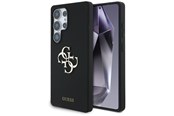 Handys - Cover & Cases - GUESS Silicone Big 4G Logo Bottom Script case for Samsung Galaxy S25 Ultra - black - 3666339449377