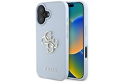 Handys - Cover & Cases - GUESS Grained Big 4G Logo Small Classic Logo case for iPhone 16 - blue - 3666339424671