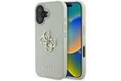 Handys - Cover & Cases - GUESS Grained Big 4G Logo Small Classic Logo case for iPhone 16 - green - 3666339424978