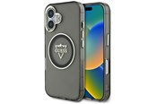 Handys - Cover & Cases - GUESS IML Metal Mountain Logo MagSafe case for iPhone 16 - black - 3666339433666