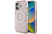 Handys - Cover & Cases - GUESS IML Metal Mountain Logo MagSafe iPhone 16 Case - Pink - 3666339434113