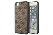 Handys - Cover & Cases - GUESS 4G Metal Gold Logo Case for iPhone SE 2022 / 2020 / 7 / 8 - Brown - 3700740493953