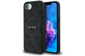 Handys - Cover & Cases - GUESS PU Leather 4G Colored Ring Case with MagSafe for iPhone 16e - Black - 3666339453589
