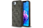 Handys - Cover & Cases - GUESS 4G Ring Classic Logo MagSafe iPhone 16e Case - Brown - 3666339453596