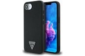 Handys - Cover & Cases - GUESS Grained Triangle MagSafe case for iPhone 16e - black - 3666339453398