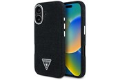 Handys - Cover & Cases - GUESS Denim Triangle Logo MagSafe case for iPhone 16 - black - 3666339428129