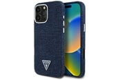 Handys - Cover & Cases - GUESS Denim Triangle Logo MagSafe iPhone 16 Pro Max Case - Blue - 3666339428303