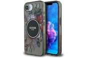 Handys - Cover & Cases - GUESS IML Flowers MagSafe iPhone 16e Case - Black - 3666339454814