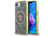 Handys - Cover & Cases - GUESS IML Metal Glitter 4G Circle Triangle MagSafe case for iPhone 16e - brown - 3666339454104