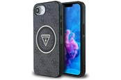 Handys - Cover & Cases - GUESS IML Metal Glitter 4G Circle Triangle MagSafe Case for iPhone 16e - Black - 3666339454098