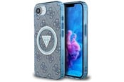 Handys - Cover & Cases - GUESS IML Metal Glitter 4G Circle Triangle MagSafe Case for iPhone 16e - Blue - 3666339454111
