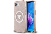 Handys - Cover & Cases - GUESS IML Metal Glitter 4G Circle Triangle MagSafe case for iPhone 16e - pink - 3666339454128